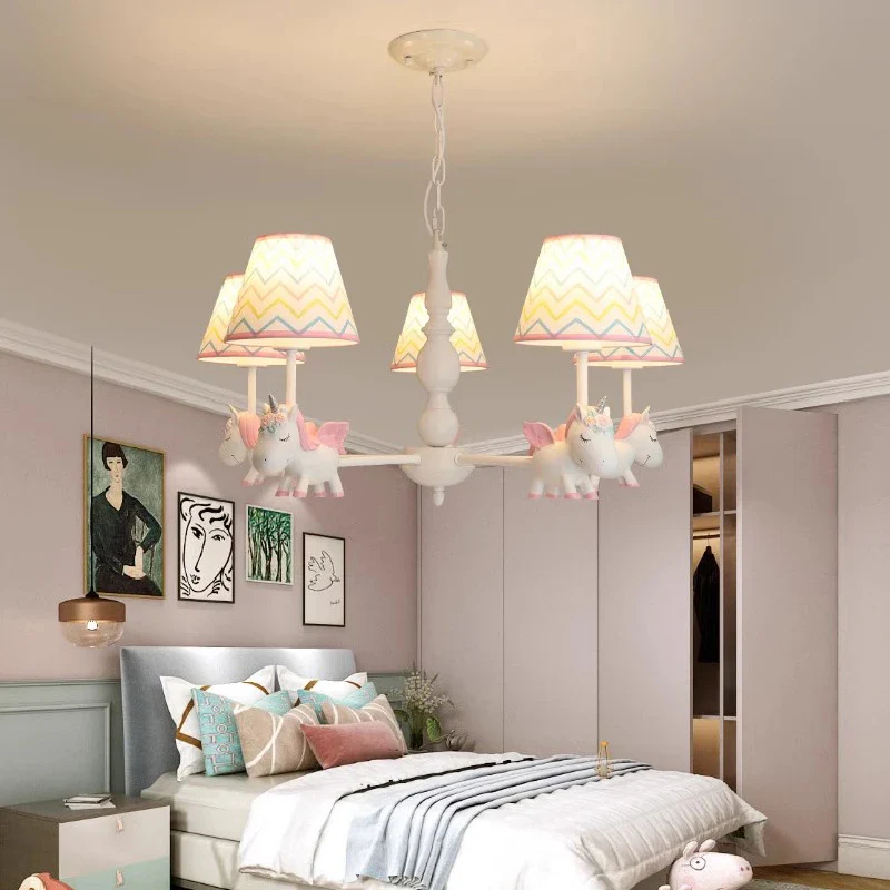 lustre enfant LED rotatif style nordique romantique et chaleureux - Image 5