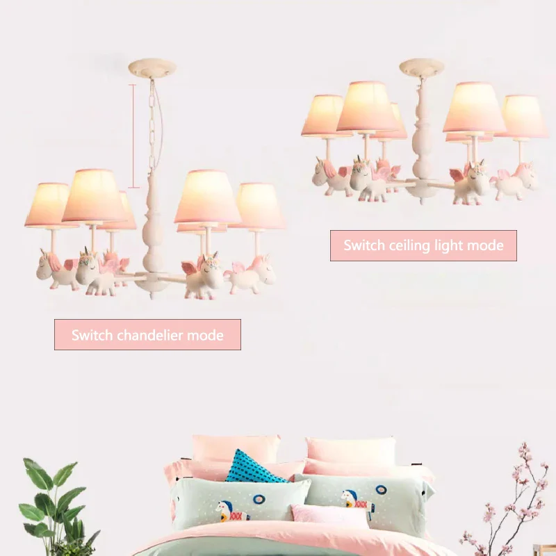 lustre enfant LED rotatif style nordique romantique et chaleureux - Image 6