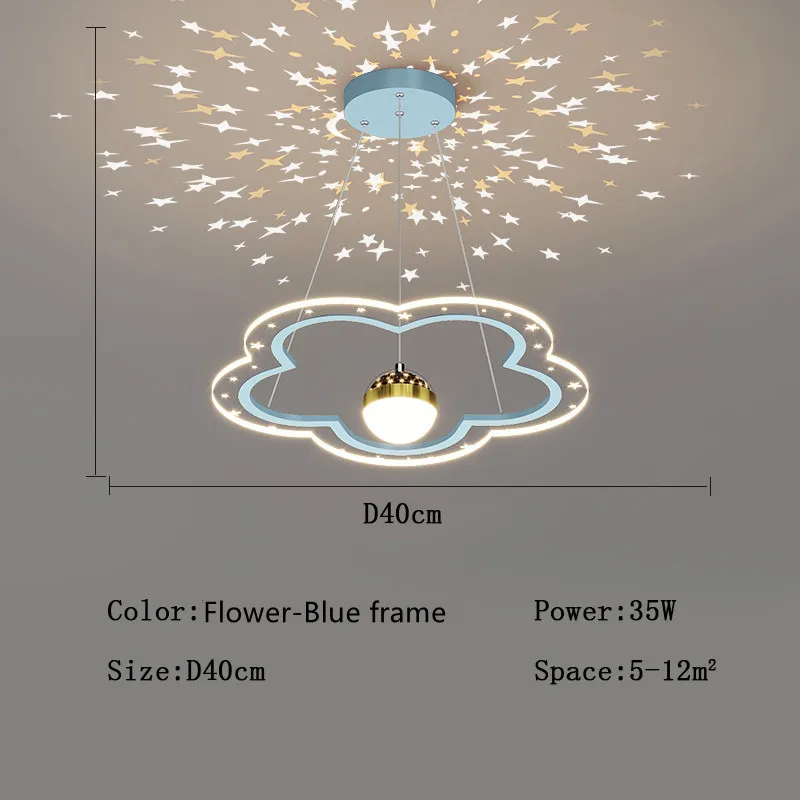 lustre étoile créatif lumineux pour chambre d'enfants - Image 17