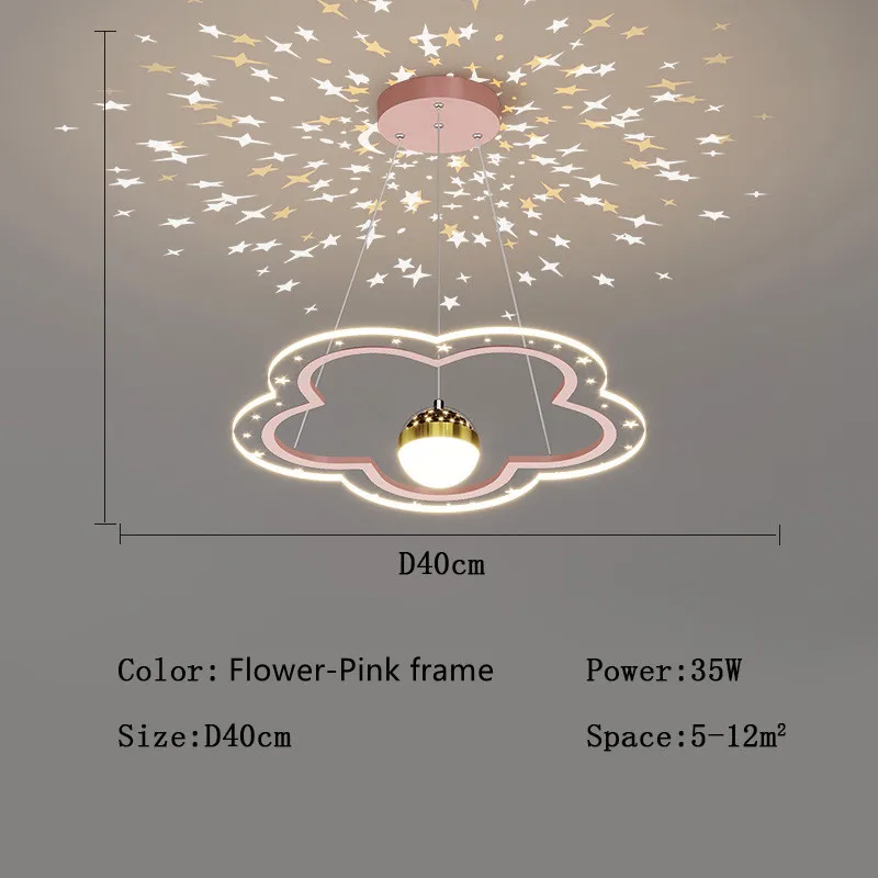 lustre étoile créatif lumineux pour chambre d'enfants - Image 9
