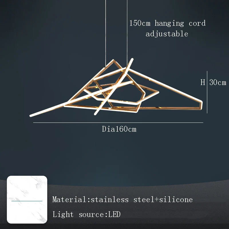 lustre géométrique en silicone pour décoration moderne - Image 9