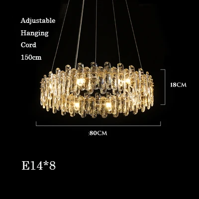 lustre glamour moderne en cristal clair pour intérieur - Image 8