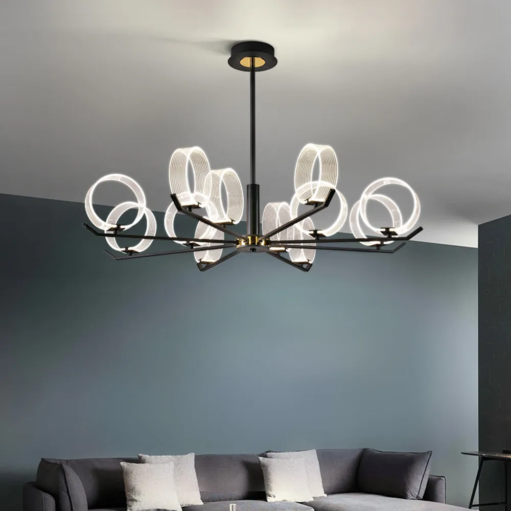 lustre industriel acrylique led pour éclairage intérieur décoratif - Image 2