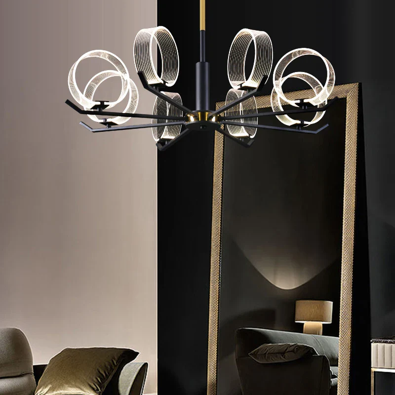 lustre industriel acrylique led pour éclairage intérieur décoratif - Image 4