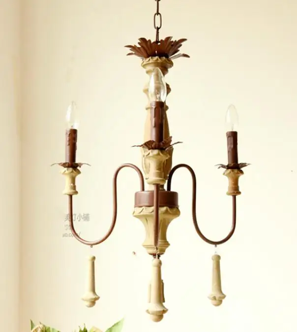 lustre industriel en résine antique avec bougeoirs à led - Image 10