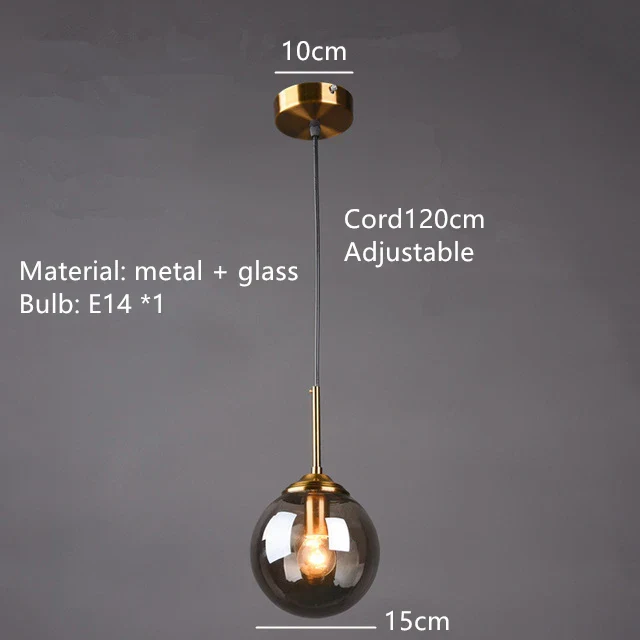 lustre industriel en verre ambré design nordique métal pour foyer et restaurant - Image 11