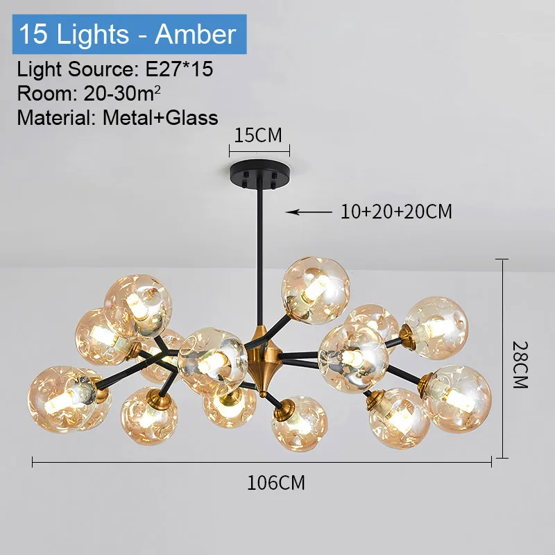 lustre industriel en verre pour intérieur élégant et moderne - Image 13