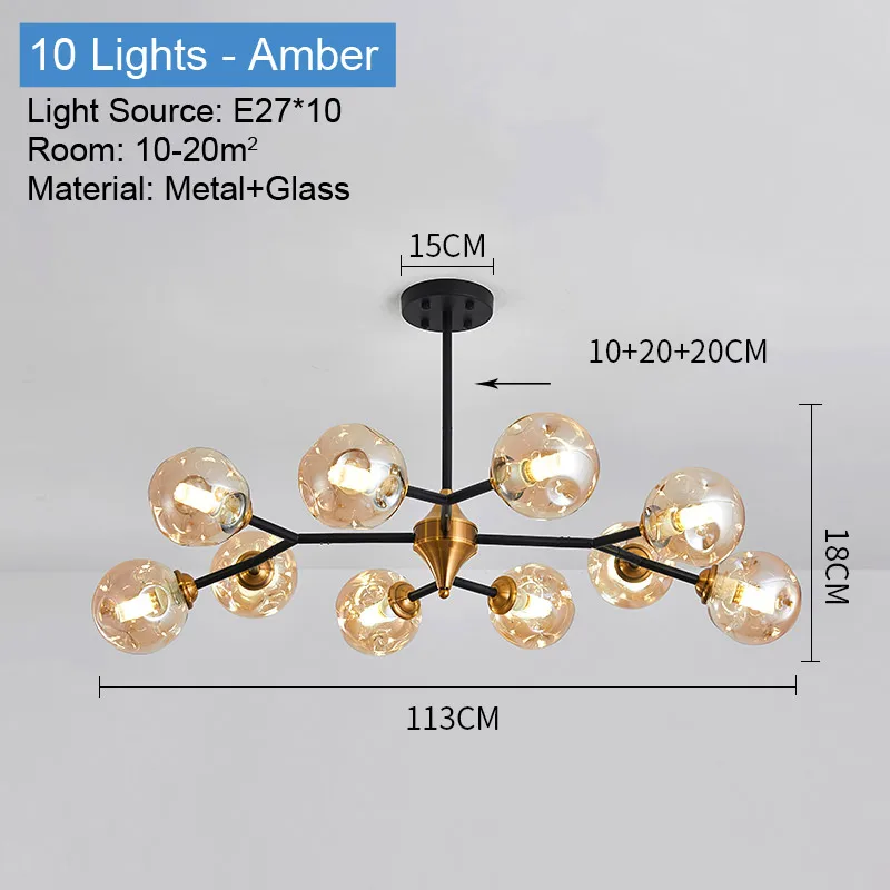 lustre industriel en verre pour intérieur élégant et moderne - Image 7