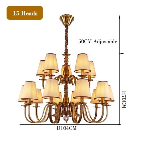 lustre led classique américain pour une décoration rustique élégante - Image 15