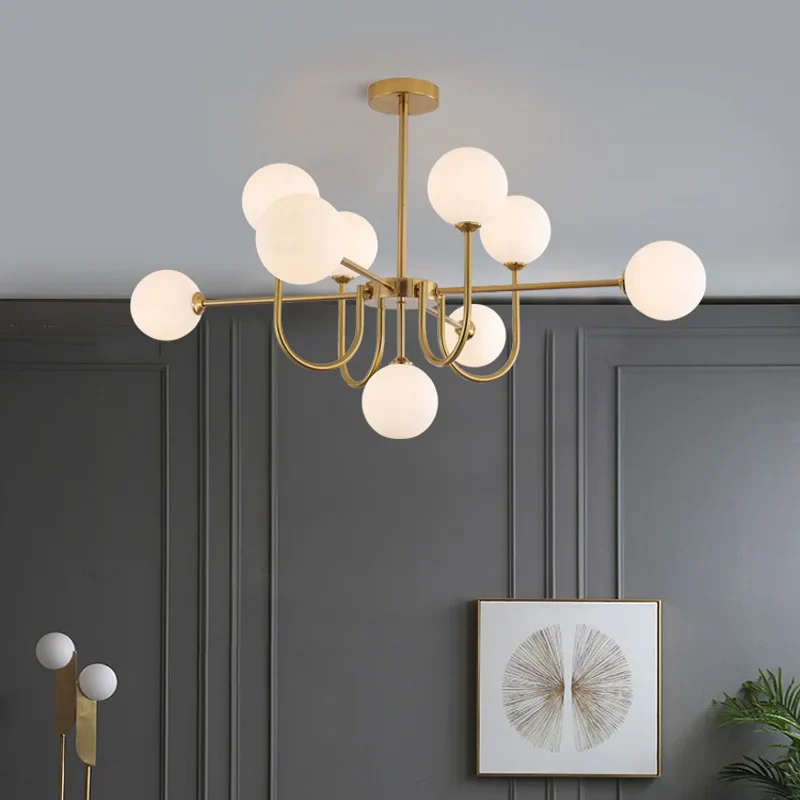 lustre led design moderne en forme de haricot magique - Image 3