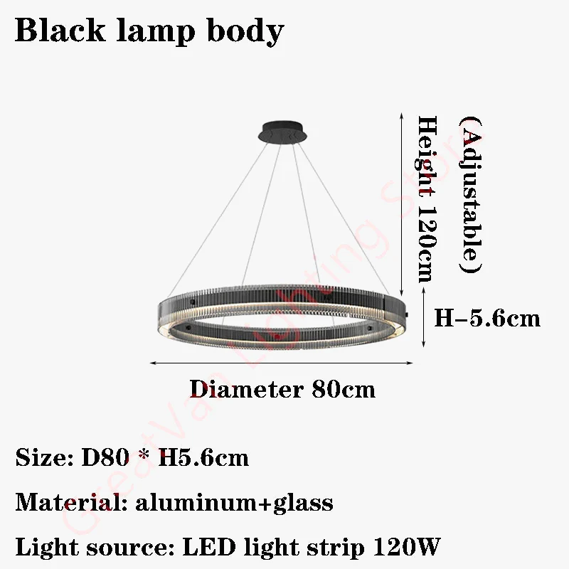 lustre led en anneau design nordique style italien moderne - Image 8