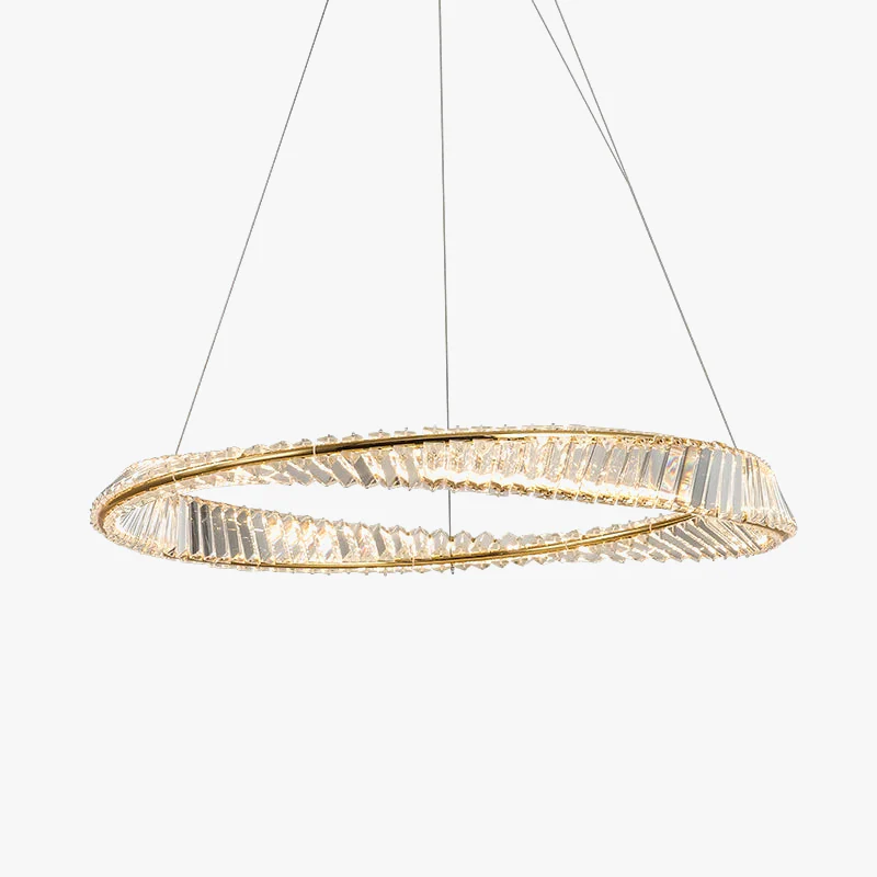 Lustre Led en cristal moderne pour salle à manger salon cuisine chambre plafond suspension lampe or télécommande suspension - Image 6