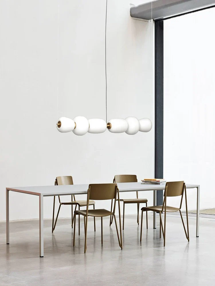 lustre led en verre design minimaliste japonais créatif et artistique - Image 2