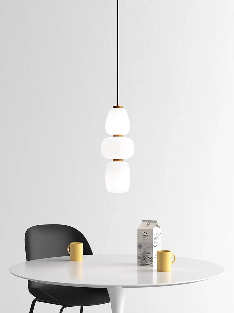 lustre led en verre design minimaliste japonais créatif et artistique - Image 3