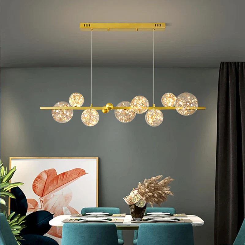 lustre led en verre design pour éclairage intérieur décoratif - Image 6