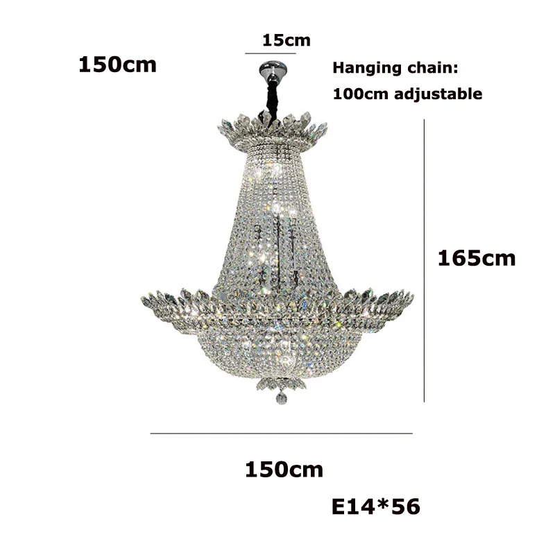lustre led k9 cristal palace à intensité variable pour un éclairage élégant - Image 15