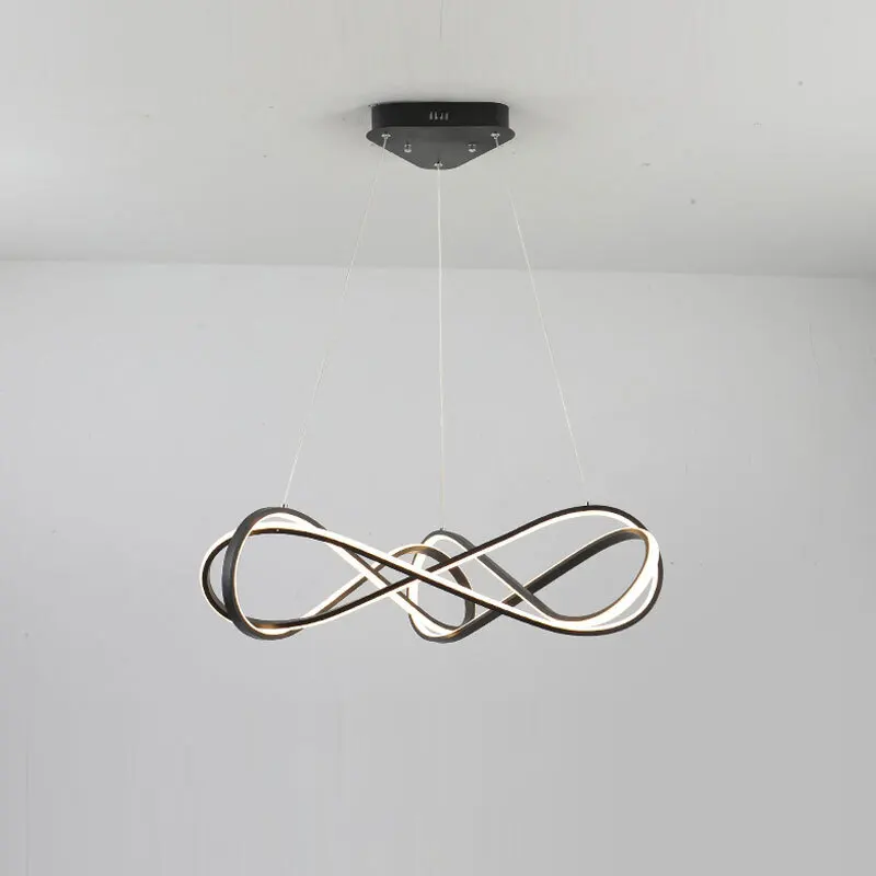 lustre led moderne avec télécommande design élégant et courbé - Image 6