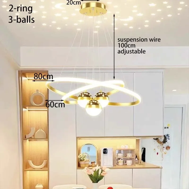 lustre led moderne ciel étoilé pour décoration intérieure - Image 8
