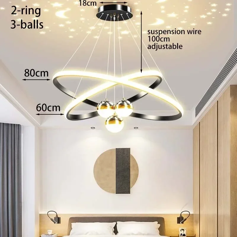 lustre led moderne ciel étoilé pour décoration intérieure - Image 9