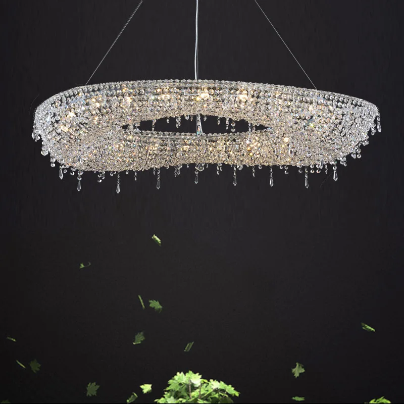 lustre led moderne de luxe en cristal pour hôtel duplex villa - Image 4