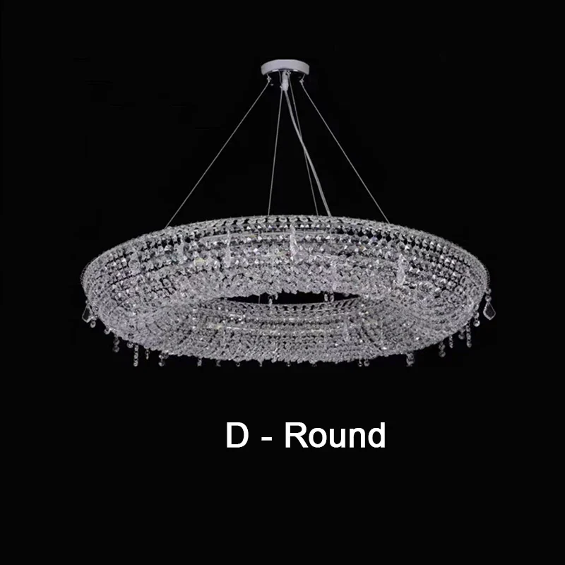 lustre led moderne de luxe en cristal pour hôtel duplex villa - Image 8