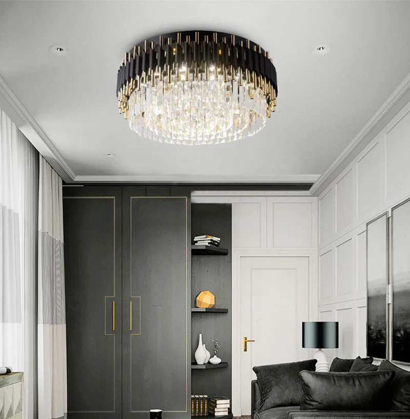 lustre led moderne en cristal de luxe éclairage décoratif - Image 3