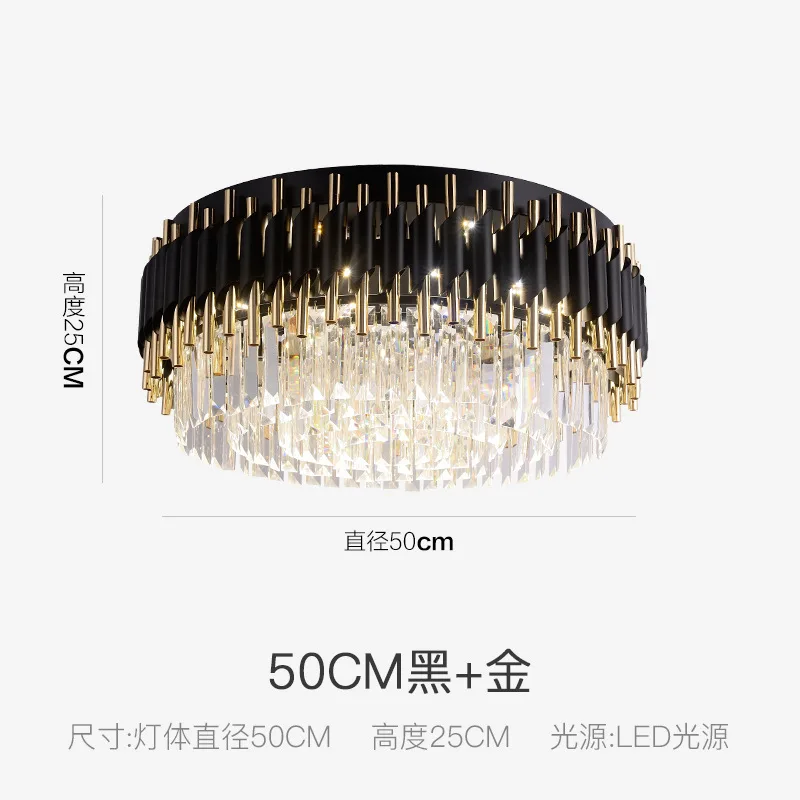 lustre led moderne en cristal de luxe éclairage décoratif - Image 7