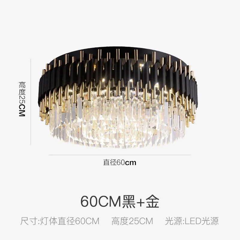 lustre led moderne en cristal de luxe éclairage décoratif - Image 8