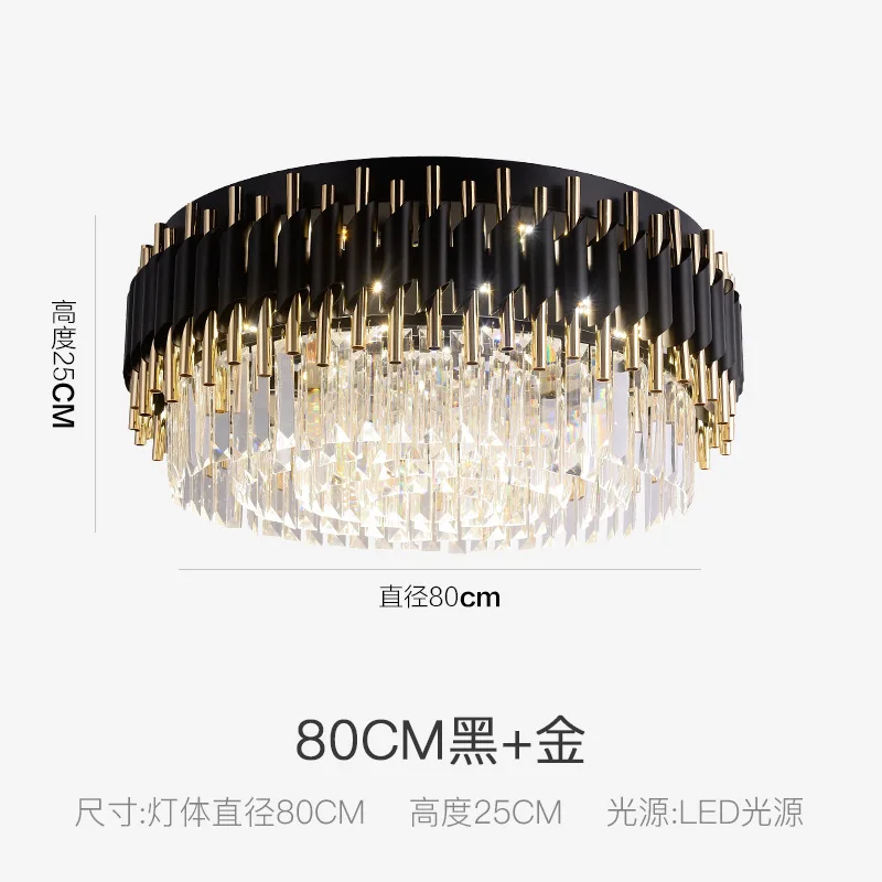 lustre led moderne en cristal de luxe éclairage décoratif - Image 9