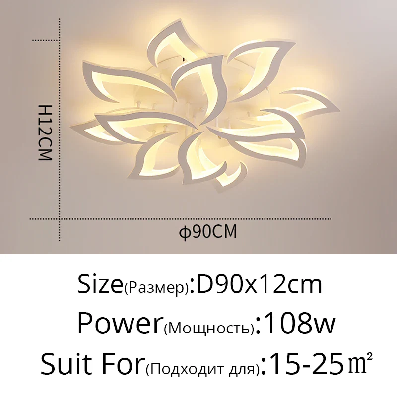 lustre led moderne en fer avec éclairage acrylique pour intérieur - Image 13