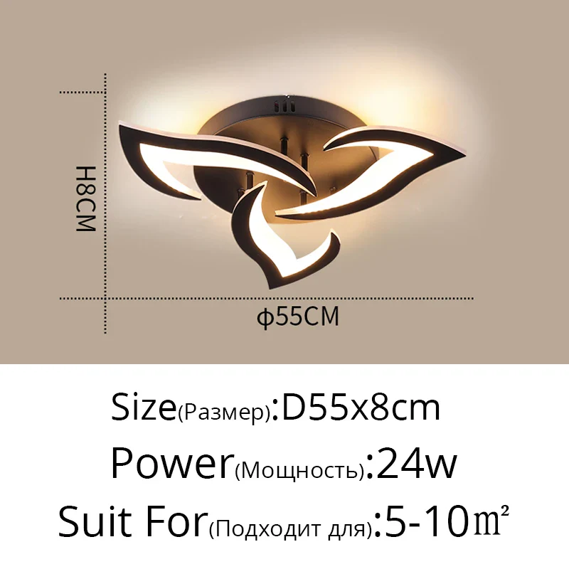 lustre led moderne en fer avec éclairage acrylique pour intérieur - Image 15