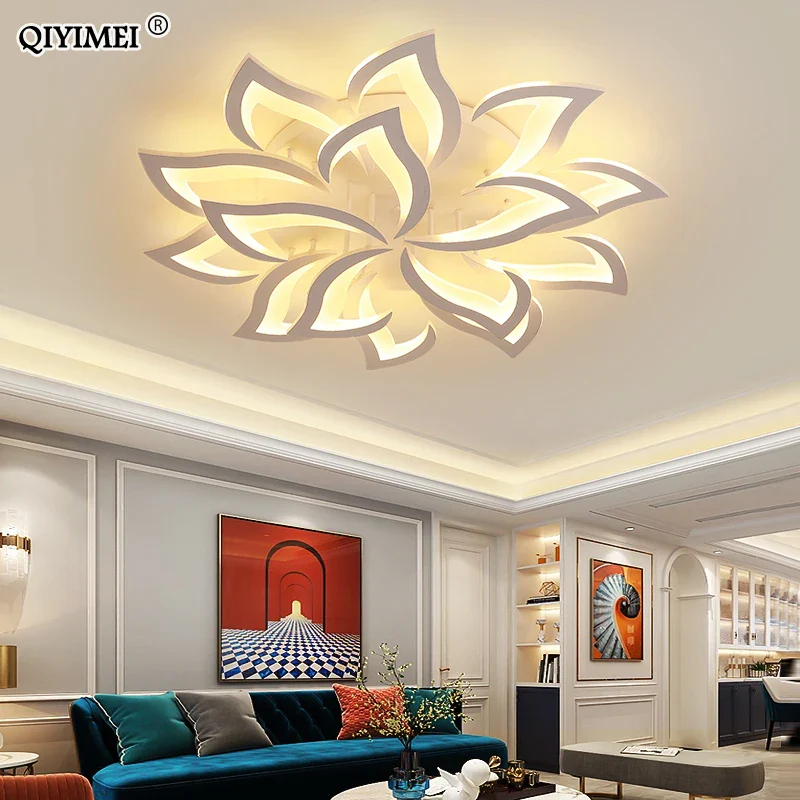 lustre led moderne en fer avec éclairage acrylique pour intérieur - Image 2