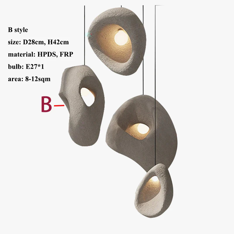 lustre led wabi-sabi moderne irrégulier pour décoration loft - Image 8