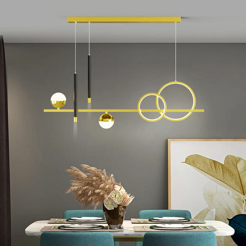 lustre linéaire nordique éclairage esthétique pour décoration intérieure - Image 7