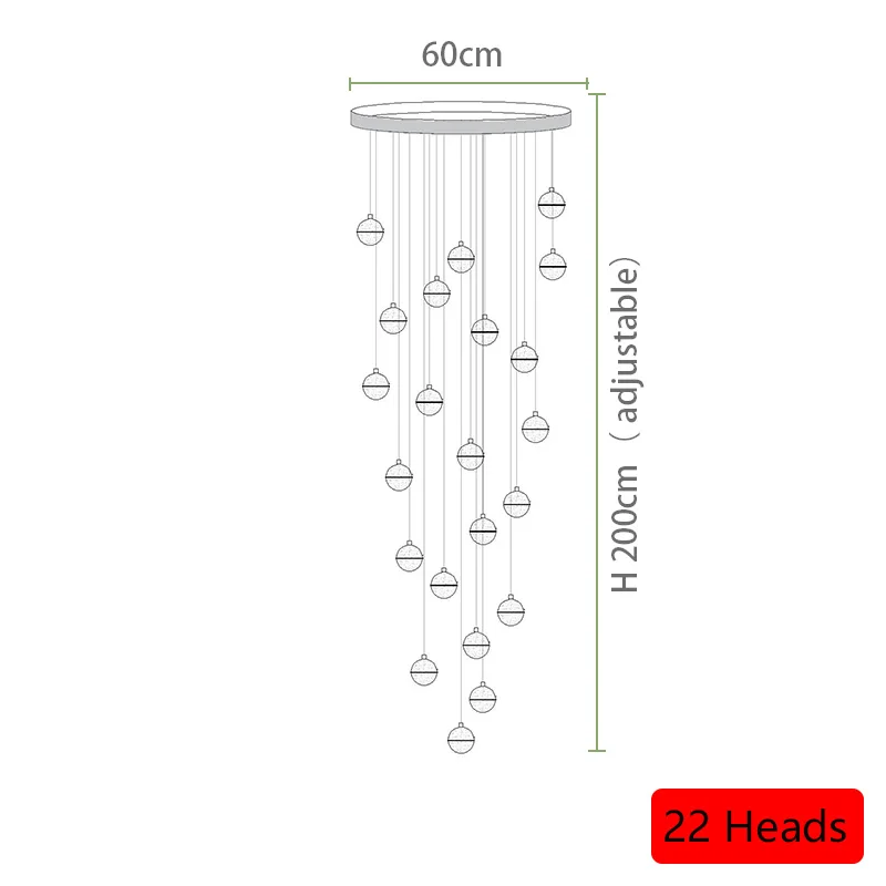 lustre long en cristal pour une ambiance moderne et élégante - Image 11