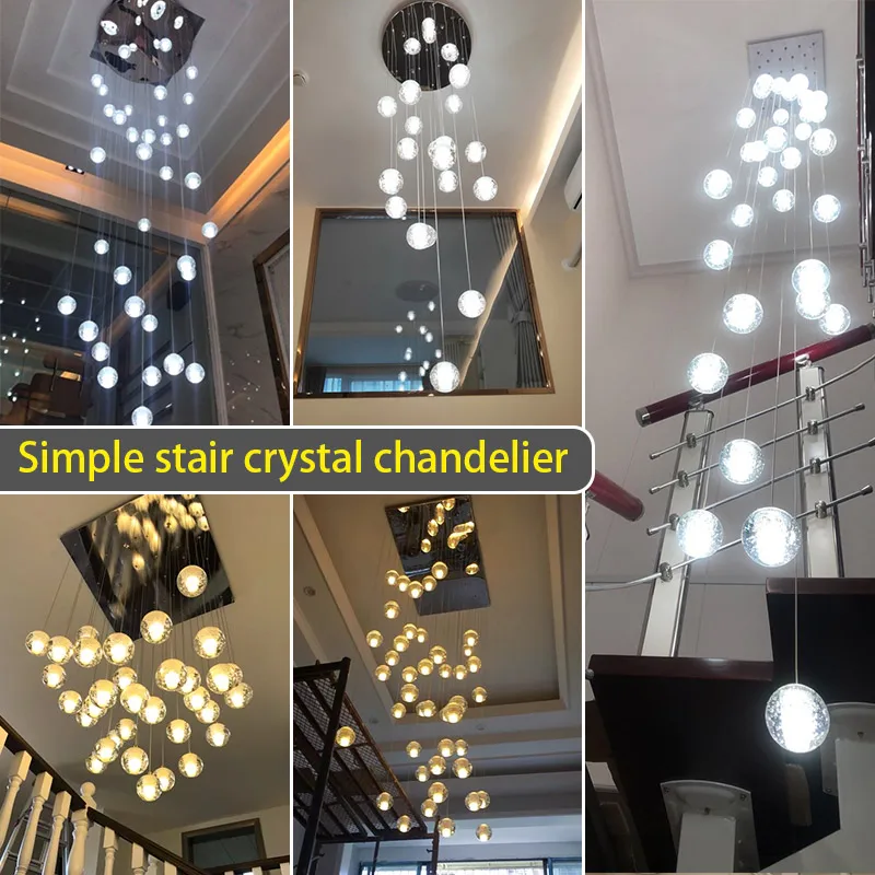 lustre long en cristal pour une ambiance moderne et élégante - Image 6