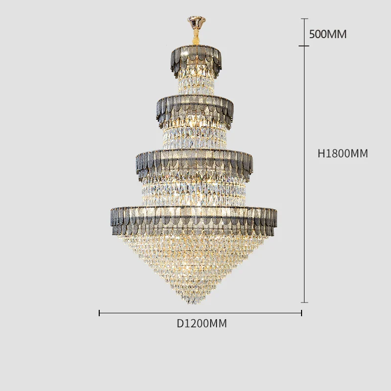lustre luxe cristal design contemporain pour salon et hôtel - Image 12