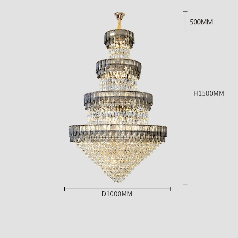 lustre luxe cristal design contemporain pour salon et hôtel - Image 13