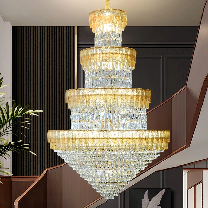 lustre luxe cristal design contemporain pour salon et hôtel - Image 4