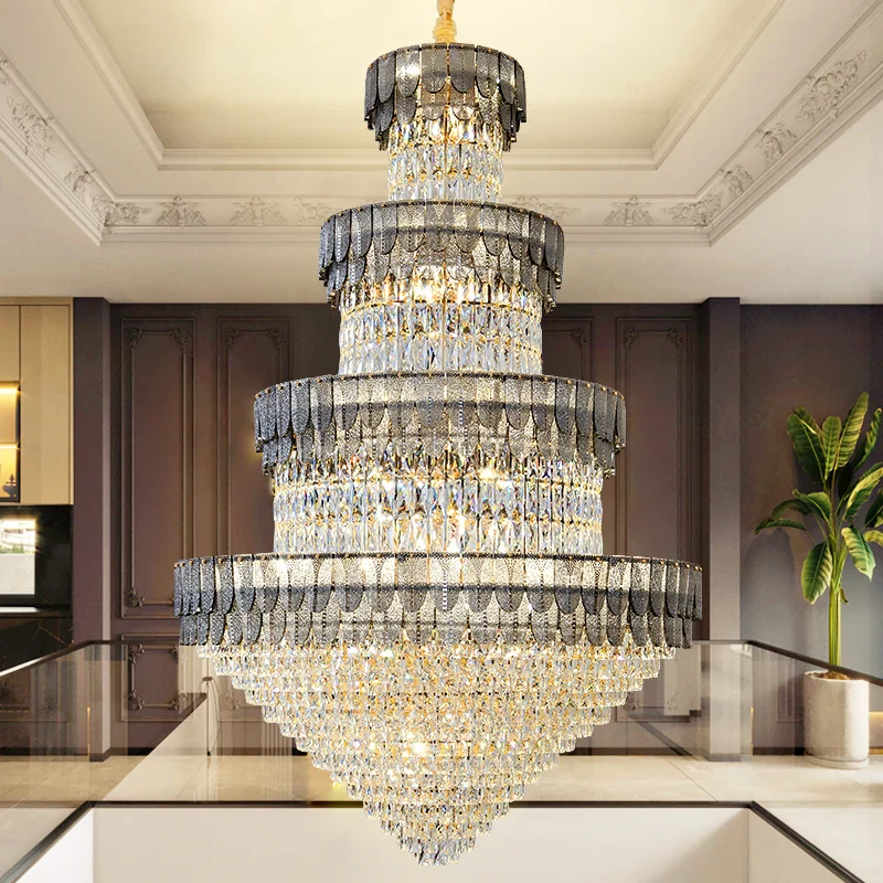 lustre luxe cristal design contemporain pour salon et hôtel - Image 5