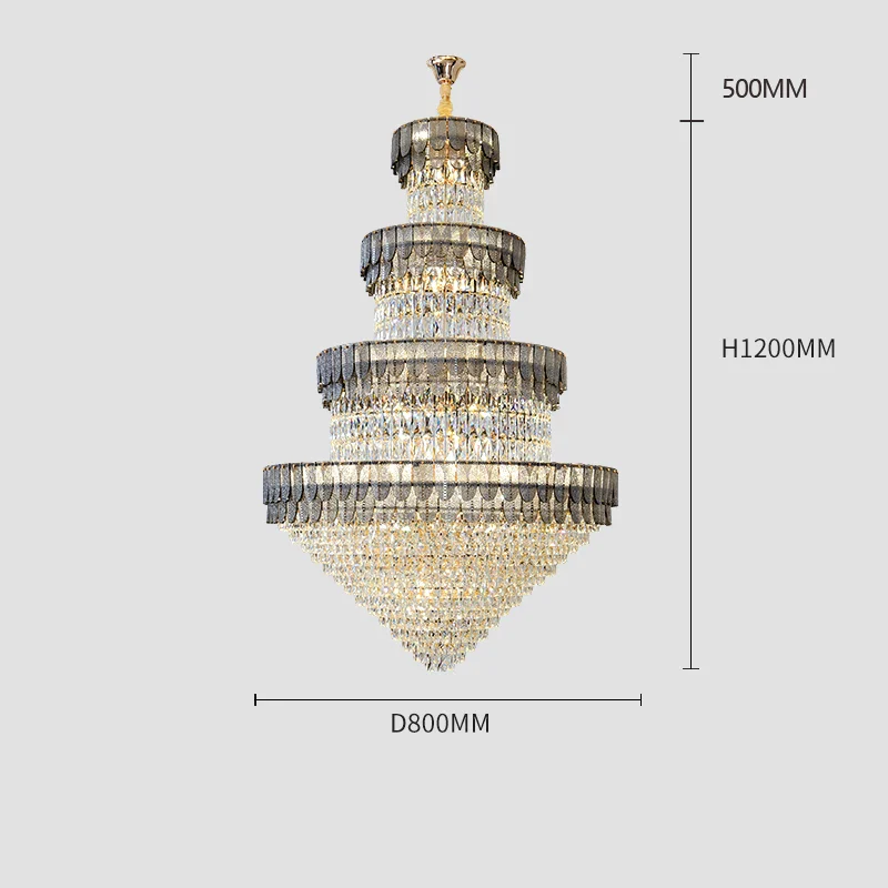 lustre luxe cristal design contemporain pour salon et hôtel - Image 7