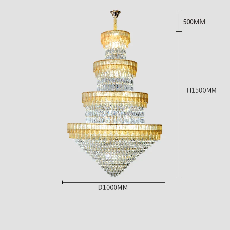 lustre luxe cristal design contemporain pour salon et hôtel - Image 8