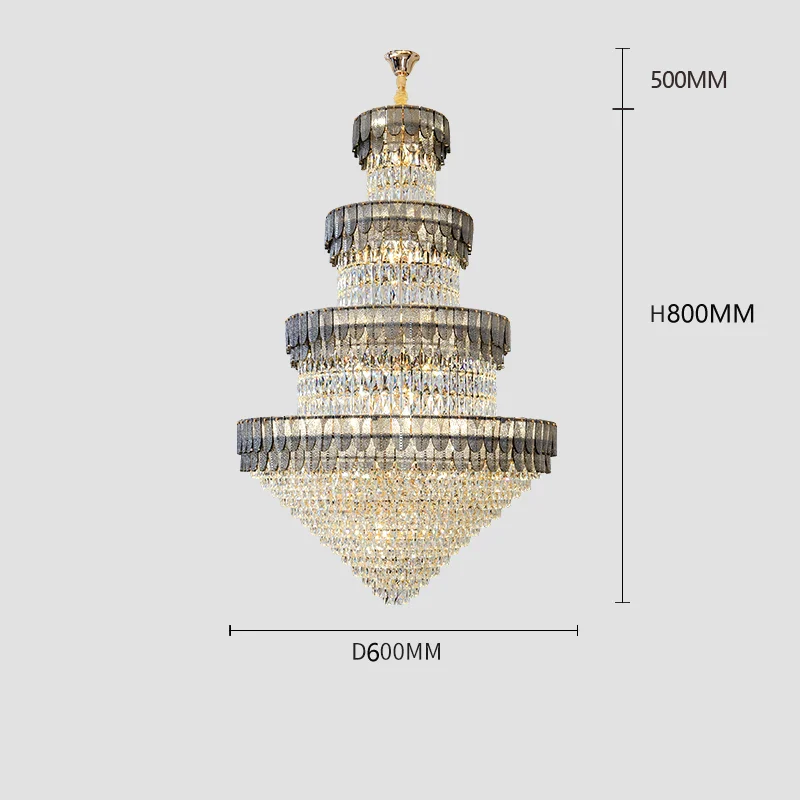 lustre luxe cristal design contemporain pour salon et hôtel - Image 9