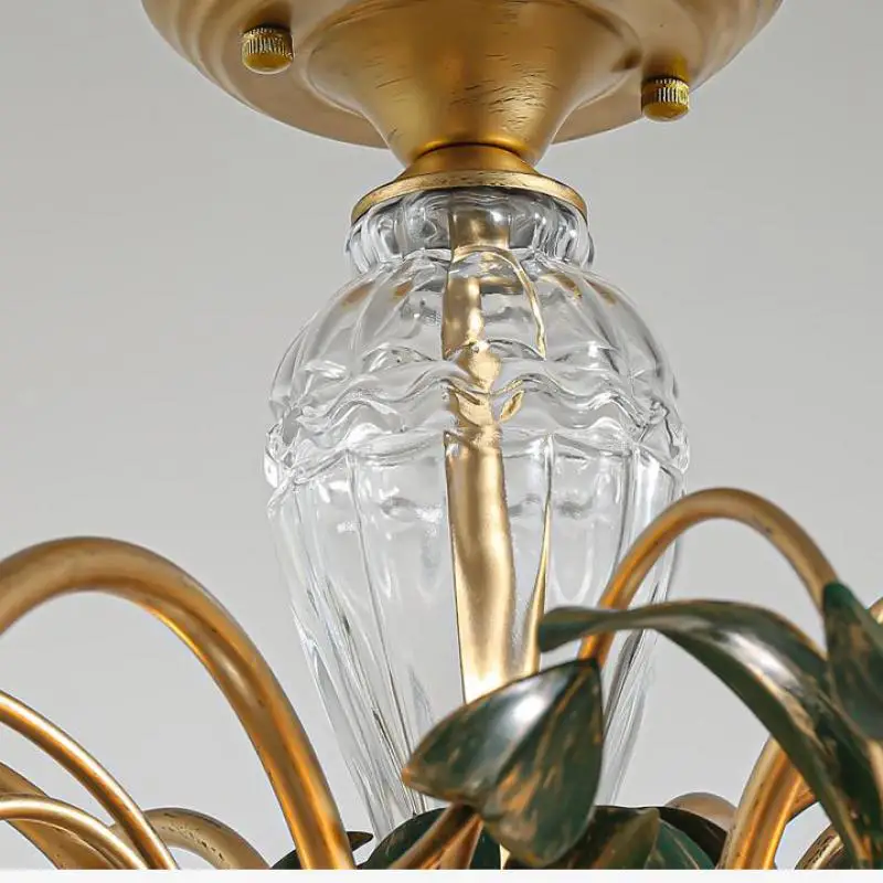 lustre méditerranéen en verre avec motifs floraux tendance - Image 5