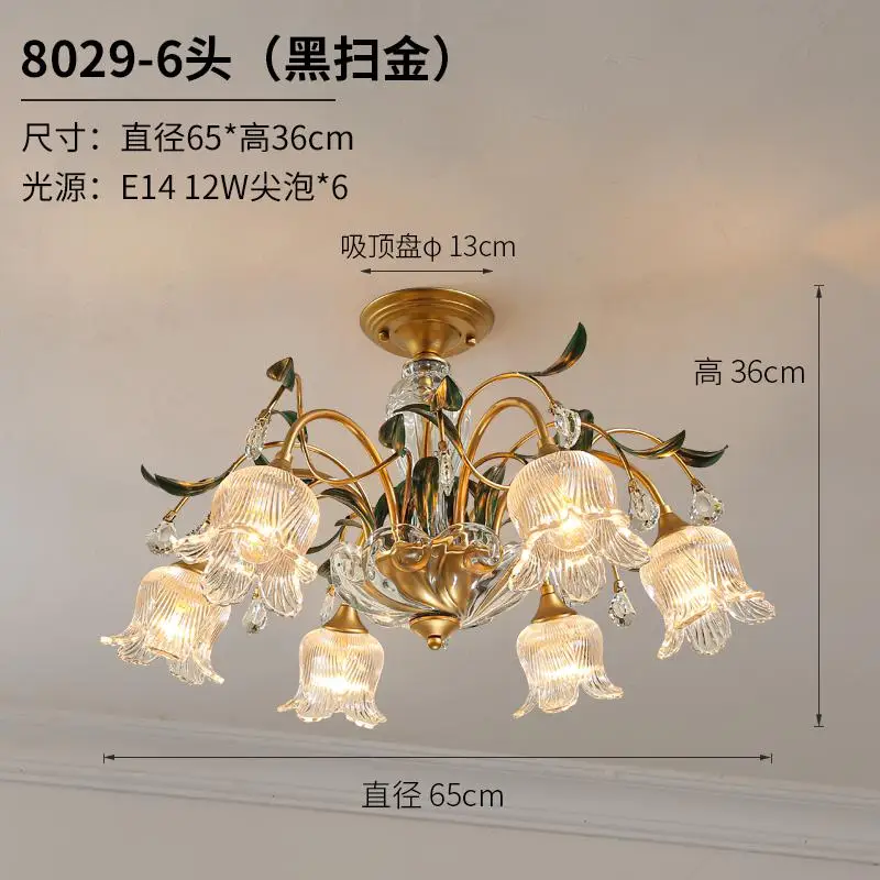 lustre méditerranéen en verre avec motifs floraux tendance - Image 8