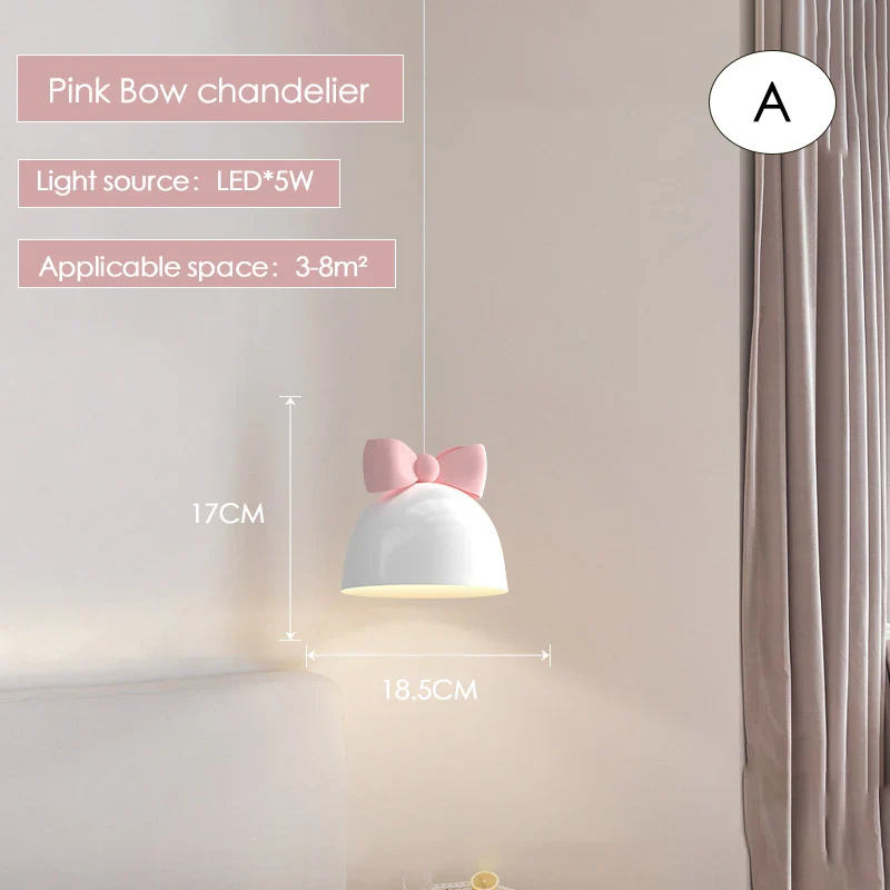 lustre mignon pour chambre d'enfant avec nœud lapin - Image 10