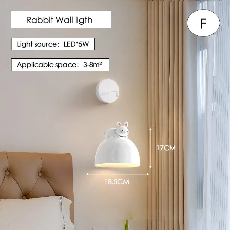 lustre mignon pour chambre d'enfant avec nœud lapin - Image 11