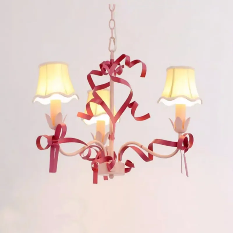 lustre mignon pour enfant style pastoral avec nœud - Image 2