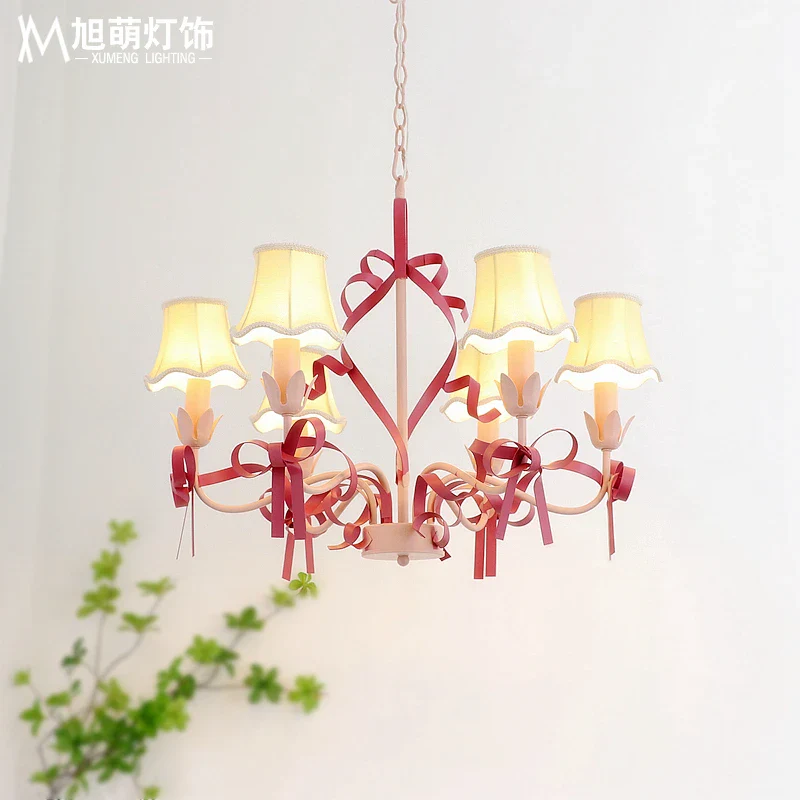 lustre mignon pour enfants éclairage suspendu avec nœud décoratif - Image 2