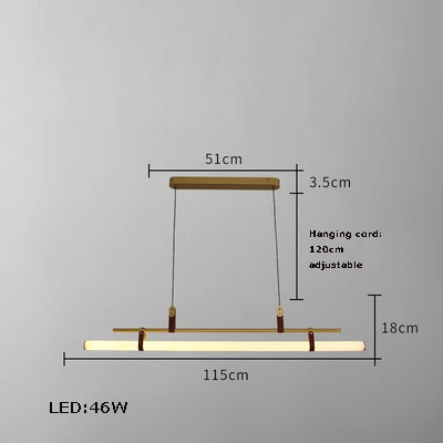 lustre minimaliste à led tendance pour éclairage moderne - Image 9